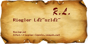 Riegler László névjegykártya
