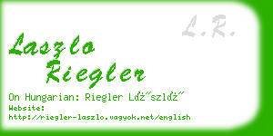 laszlo riegler business card